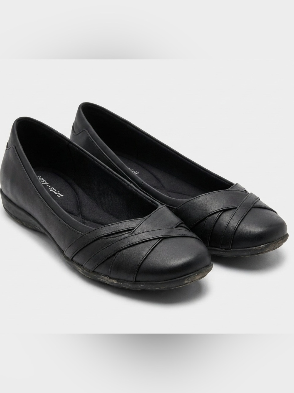 Easy Spirit Black Women's Slip-On Ballet Flats - Picture 1 of 6